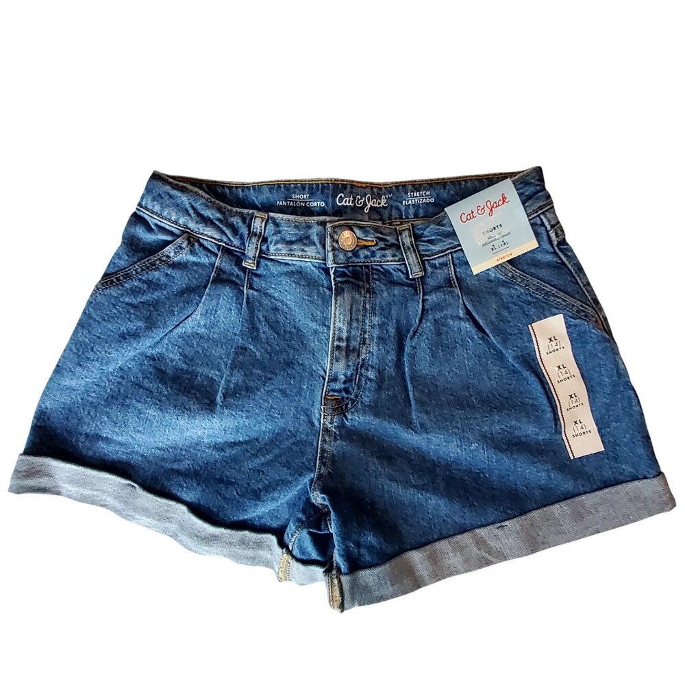Cat & Jack Sustainable Denim Shorts With Eco-Friendly Wash Methodology Size XL